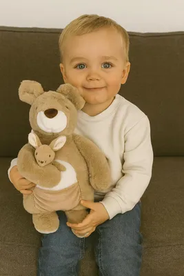Produktbild von Sänger Känguru Pearl & Baby Pollie mit 0,8 L Gummi-Wärmflasche