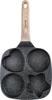 Produktbild von 4-in-1 Marmorpfanne für Pfannkuchen, Eier und Krapfen, 18 cm, SCHWARZ, KLAUSBERG KB-7807
