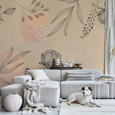 Produktbild von Vlies Fototapete - Warm Shades of Nature 350x245 cm Blätter a-A-10491-a-a