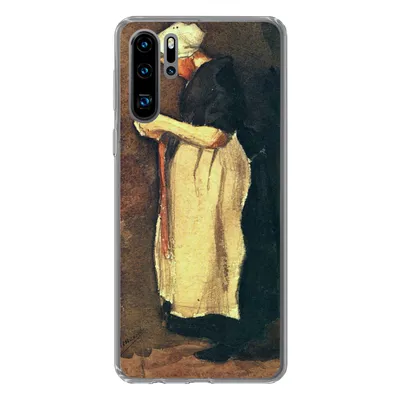 Produktbild von MuchoWow® Handyhülle Schutzhülle Hülle für Huawei P30 Pro Die Scheveningerin - Vincent van Gogh Silikon Softcase Handy Hülle - Schutzdeckel