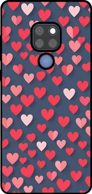 Produktbild von Smartphonica Telefon Fall fit für Huawei Mate 20 mit rosa und roten Herzen Impressum - TPU Backcover Fall mit rosa und roten Herz-Design