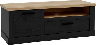 Produktbild von TV Lowboard - 140 x 52 cm - 1 Tür - 1 Schublade - Cabezone Eiche Nachbildung - Riviera Eiche Nachbildung