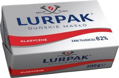 Zdjęcie produktu dla Lurpak Duńskie Masło Klasyczne 82% tł 200g