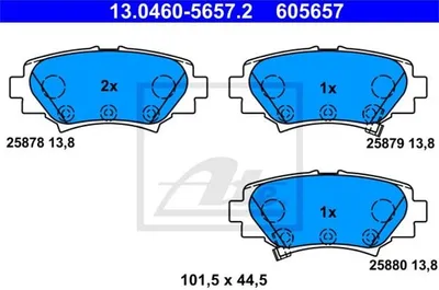 Produktbild von ATE Bremsbeläge hinten für Mazda 3