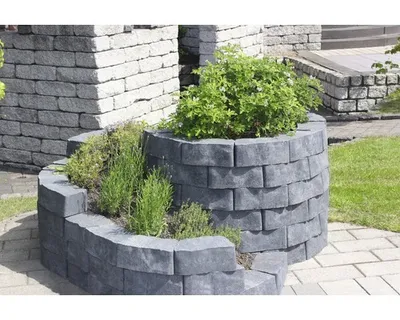 Produktbild von Kräuterschnecken Set Antik anthrazit-quarzit 160 cm x 140 cm x 60 cm