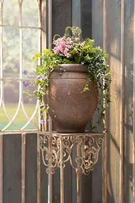 Produktbild von Pflanztopf 'Rustic Amphore' Steinoptik antik, dunkelbraun, Gartendeko, Garten