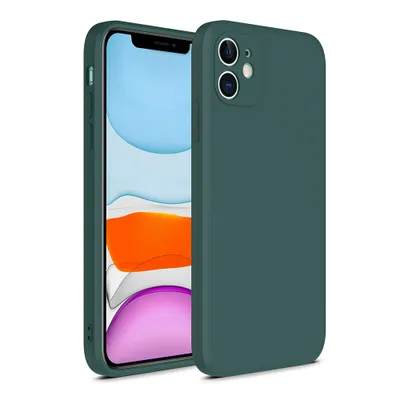 Produktbild von Smartphonica iPhone 12 Mini Silikonhülle mit weicher Innenseite - Dunkelgrün