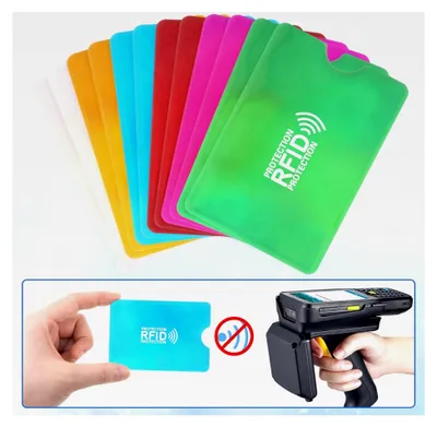 Produktbild von 12 Stück RFID Kartenhalter Bunte RFID Blocker Kartenhüllen für Kredit-, Debit- und ID-Kartenschutz