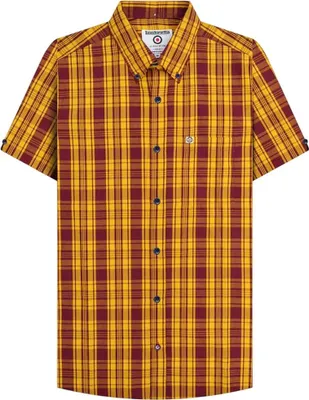 Image de Lambretta - Chemise pour hommes/femmes unie LB402 (XL) (bordeaux/doré)