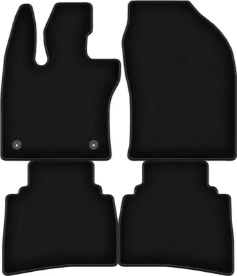 Produktbild von Wielganizator Velours-Autoteppiche – passend für Toyota Prius V (Liftback, Bj. 2023-) –  schwarz, passgenau, mit Befestigungen set 4 Stk.