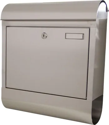 Produktbild von Edelstahl Briefkasten mit Zeitungsfach