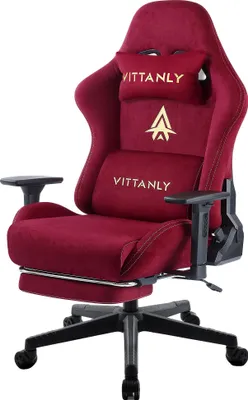 Produktbild von Gamingstuhl, Ergonomisches Design, Verstellbare Armlehnen, Weinrot