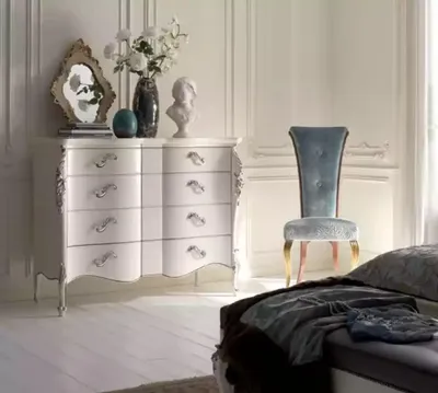 Produktbild von Sideboard Kommode Kommoden Holz Schlafzimmer Möbel Schrank Luxus Weiß