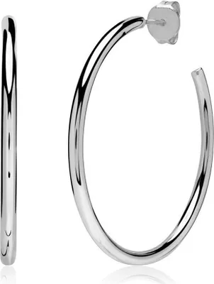 Produktbild von Paar Echtschmuck Creolen Ohrringe aus 925 Sterlingsilber mit Steckverschluss