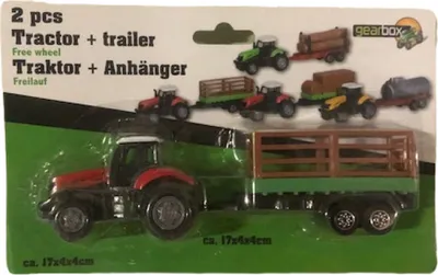 Produktbild von Traktor mit Anhänger 17x 4x4cm