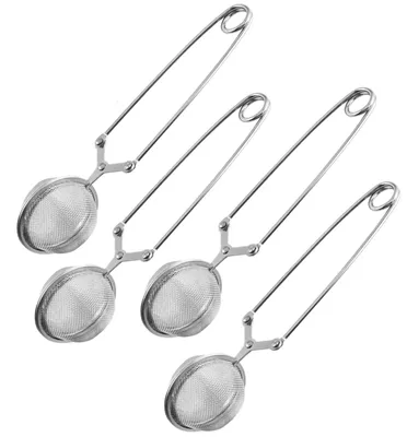 Teesieb mit Griff, 4er Set Edelstahl-Filter für losen Tee
