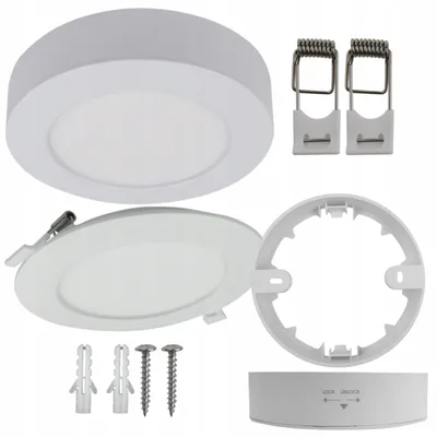 Obrázek produktu pro LED stropní svítidlo, zapuštěné i povrchové, 24W, nastavitelné barvy světla (CCT), bílé, 2v1