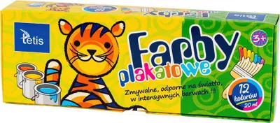Produktbild von Plakatmalfarben 12col 20ml Tetis