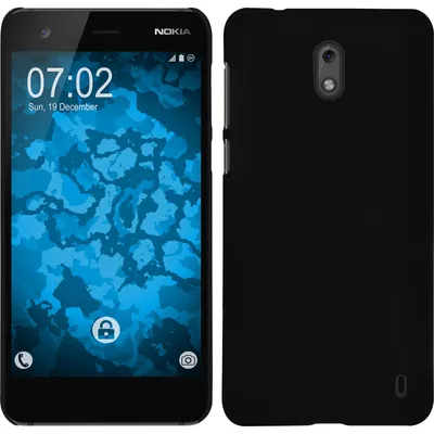 Produktbild von PhoneNatic Case kompatibel mit  Nokia 2 - Hülle schwarz gummiert Hard-case Cover