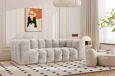 Produktbild von Kaiser Möbel Sofa 3-Sitzer, Komfort Couch BALOO, stoff Schenille & Bouclé, Ecru