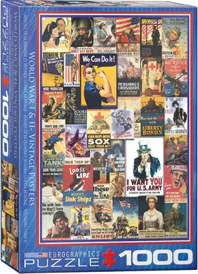Image de Poster antique de la guerre mondiale 1000 pièces puzzle - Format 68x48 cm
