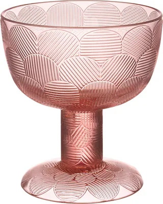 Produktbild von Iittala Miranda Schale auf Fuß - 145 mm - Lachsrosa 1051299
