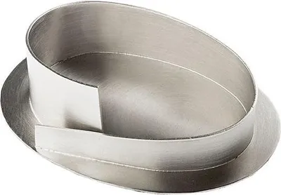 Produktbild von INNA-GLAS Ovaler Kerzenhalter Messing Kataleya, für Kerzen ca. 6x9cm, matt gebürstet, Silber, 12cm - Kerzenständer