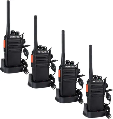Produktbild von Retevis RT24 Plus Funkgerät, PMR Funkgeräte mit Headset, 16 Kanäle IPx4 Wetterschutz Handfunkgerät Lizenzfrei, für Familien, Camping Radtouren
