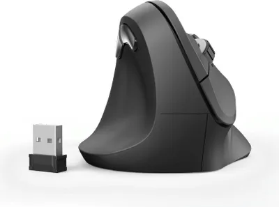 Obrázek produktu pro Hama EMW-500L, Pro leváky, Vertikální design, Optický, RF bezdrátový, 1800 DPI, Černá
