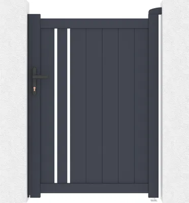 Produktbild von Gartentür aus aluminium 1m GIONA H.140cm grau