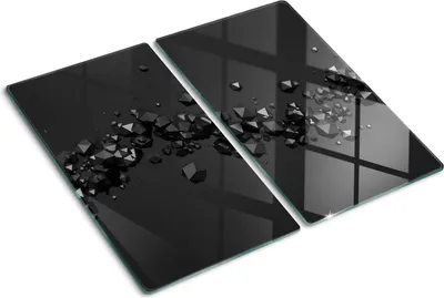 Obrázok produktu pre Sklenená ochranná doska – Kryt varnej dosky – Kryt na indukčnú dosku – 2x30x52 cm  – Rýchle čistenie – Tvrdené sklo – 3D