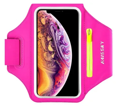 Immagine prodotto di Bracciale sportivo con tasca con zip per telefoni fino a 6,9 pollici
