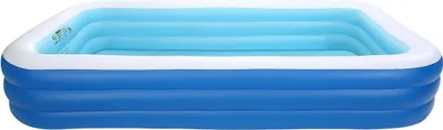 Image de Piscine gonflable, 3000 x 1702 x 508 mm Grande piscine gonflable, grandes piscines familiales avec rustines de réparation, piscines gonflables pour enfants, adultes, familles, intérieur/extérieur, fête aquatique estivale
