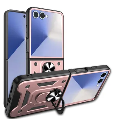 Produktbild von Outdoor Hülle mit Kameraschutz Ringhalter für Samsung Galaxy Z Flip 8 Rosegold