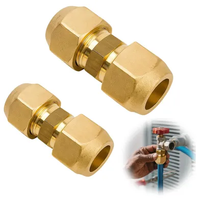 Imagen del producto de Juego de extensiones para tuberías de cobre, 2 unidades, de 1/4 de pulgada y 3/8 de pulgada, para sistemas de aire acondicionado