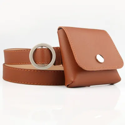 Immagine prodotto di Cintura con Portafoglio Marrone - Eleganza e Stile KP12627