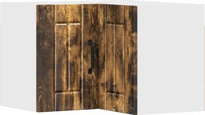 Zdjęcie produktu dla Szafka narożna ścienna vidaXL LUCCA, dąb wędzony, 57 x 57 x 40 cm