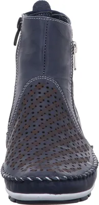 Produktbild von Gemini Damen Stiefelette aus Leder mit Lochmuster und Reißverschluss 382642-01, Größe:37 EU, Farbe:Blau