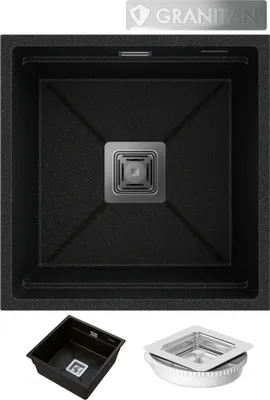 Obrázek produktu pro Podomítkový dřez Granite Gold Siphon Square Epir44