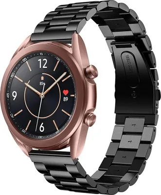 Produktbild von Strap-it Samsung Galaxy Watch 3 41mm Gliederarmband (Schwarz)