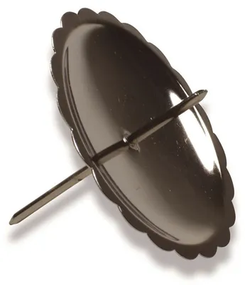 Produktbild von Riffelmacher 10702 Adventskerzenhalter - 6 cm Schale mit Dorn, 4 Stück, silber