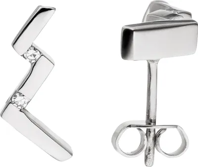 Produktbild von Ohrstecker 925 Silber 4 Diamanten Brillanten Ohrringe