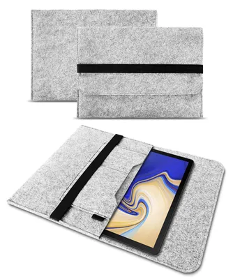 Produktbild von Schutzhülle für Samsung Galaxy Tab S10 S9 S8 Plus Tablet Tasche Case Filz HülleNotebook Sleeve Farbe:Hell Grau
