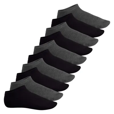 Produktbild von Footstar Herren & Damen Sneaker Socken (10 Paar) Kurze Sportsocken aus Baumwolle - Sneak It! - Anthrazit Schwarz 39-42