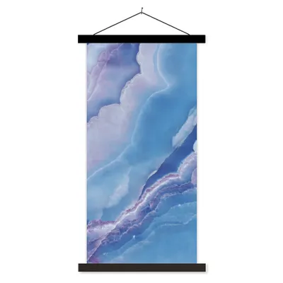 Produktbild von MuchoWow® Textilposter Natursteine - Lila - Mineralien 90x180 cm mit schwarzem Rahmen - Dekoration Wohnzimmer