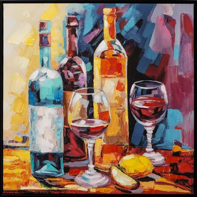 Produktbild von ArtUniverse Leinwandbild Weinlaune 62,5 x 62,5 cm