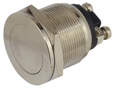 Produktbild von Vollmetalltaster mit Schraubösen 19 mm Schliesser
