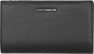Produktbild von Elegante Damen-Geldbörse in Schwarz Metallic mit vielen Fächern