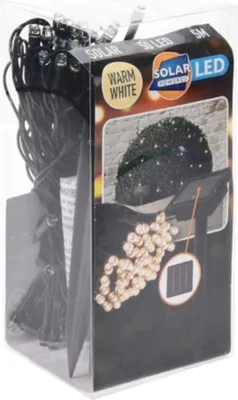 Immagine prodotto di Ghirlanda solare LED da giardino 100 LED 10M luce bianca calda IP44