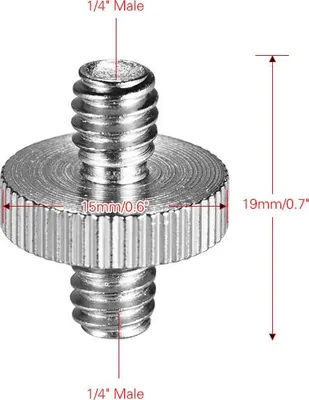 Produktbild von 5 Stück Standard 1/4"-20 Außengewinde auf 1/4"-20 Außengewinde Schraubenadapter Stativmontage Gewinde Konverter für Kamera Stativ Einbeinstativ Kugelkopf Licht